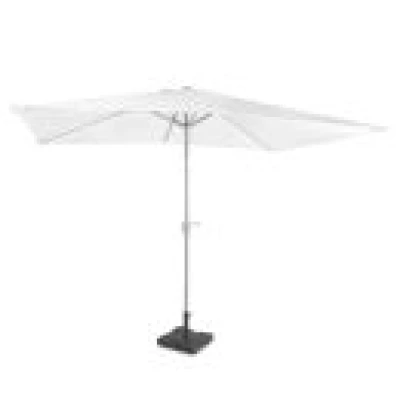 VONROC Parasol Rapallo 200x300cm –  Premium parasol – wit | Incl. Parasolvoet 20 kg.
